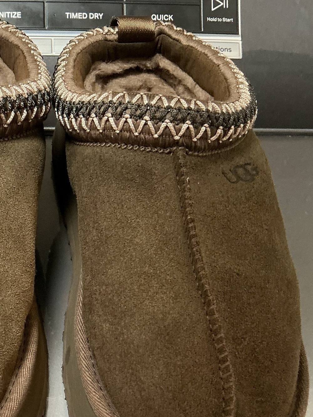 UGG Women’s Tazz Chestnut Suede Platform Slippers - Picture 5 of 13
